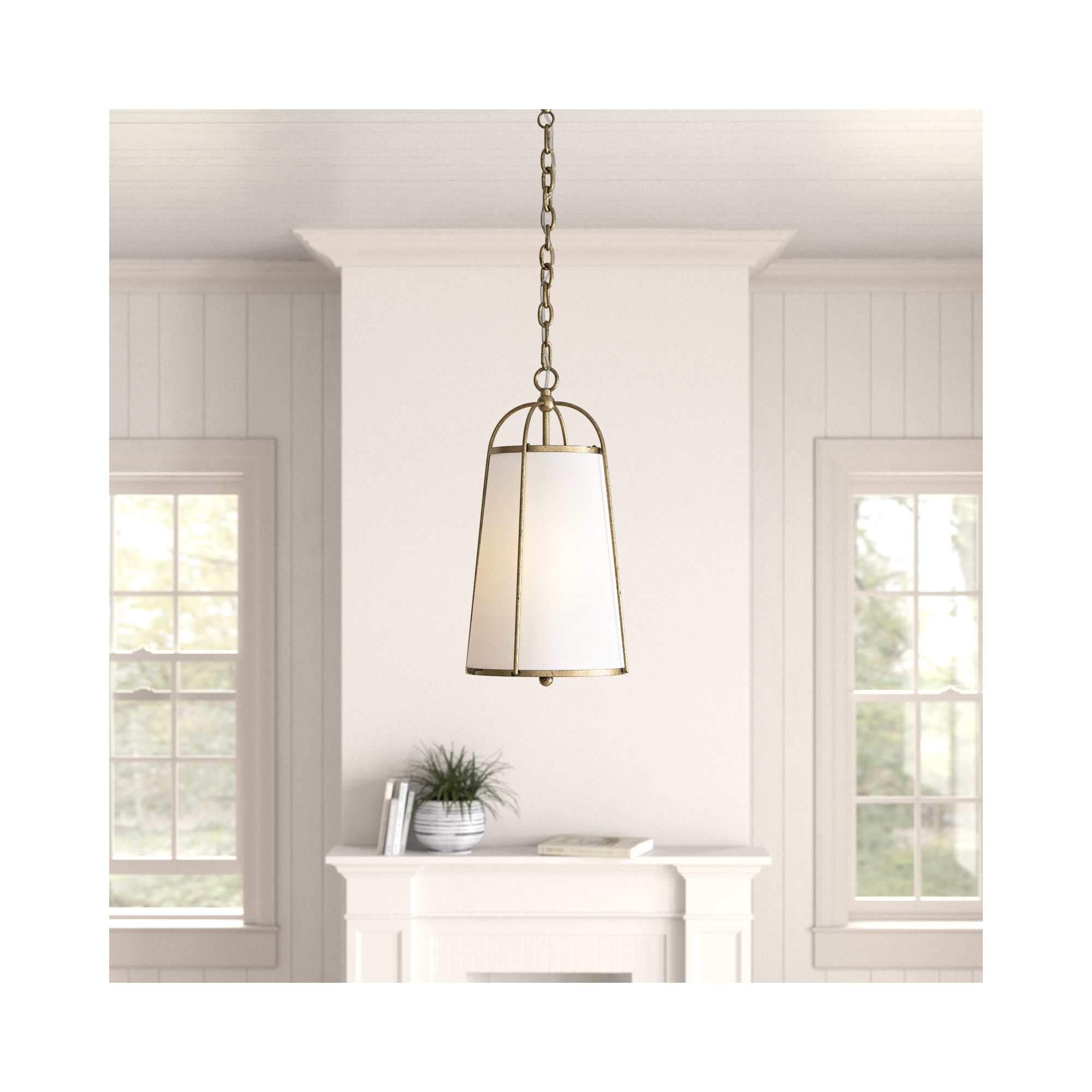 Stori Single Light Steel Dimmable Pendant, Antique Gild