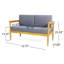 Weatogue 52.75'' Wide Acacia Loveseat with Cushions