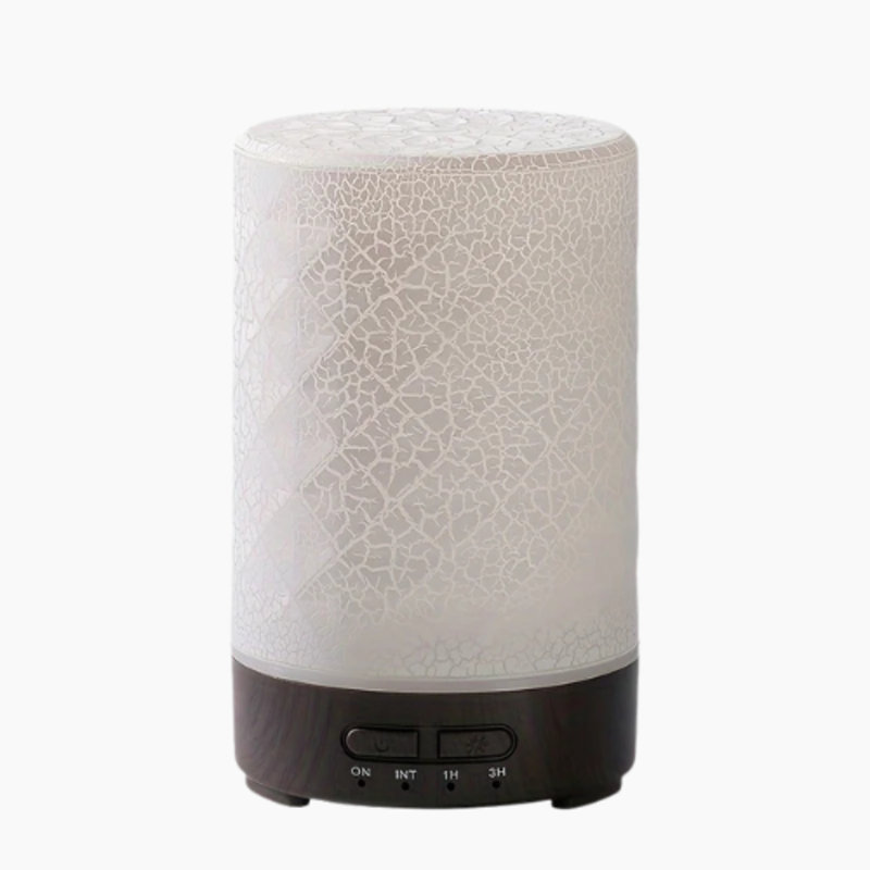 Humidificateur alimenté par USB avec diffuseur d'huiles essentielles 150 ml avec lumières DEL 7 couleurs, Noir
