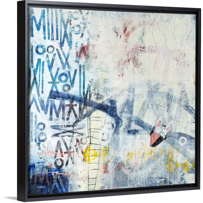 «Trix Are for Kids», peinture sur toile, H 21,7 po x l 21,7 po x P 1,75 po, Cadre flottant noir