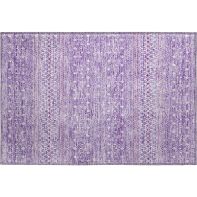 Premium Machine Washable Prisco Lavender Rug
