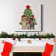 Christmas Des - Dog Trio Christmas Tree - Toile tendue avec châssis de qualité supérieure - Prêt à être accroché-1122097901