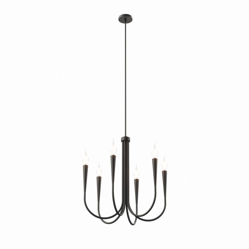Lustre 6 lumières Penrose de Modway, Noir