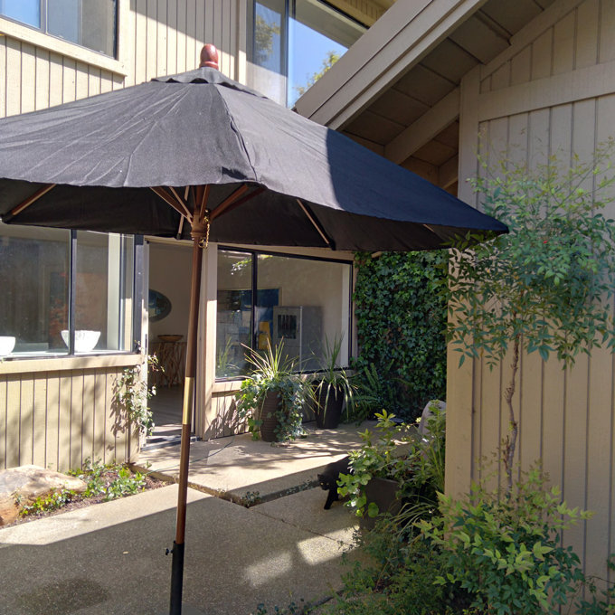at home patio umbrella wood Amazon.com : YJLTKL 9ft Wooden Outdoor Patio Market Umbrella, Wood Pole  With Pulley Lift For Garden, Yard, Deck, Pool, Backyard : Patio, Lawn &  Garden