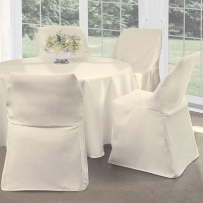 Polyester Box Cushion Dining Chair Slipcover