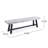Eules 17.5" H x 63" W Solid Wood and Metal Outdoor Dining Bench-100638431