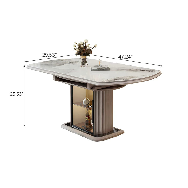 Table de salle à manger en bois d'hévéa massif fritté en bois massif, H 31,5 po x L 47,24 po x l 29,53 po
