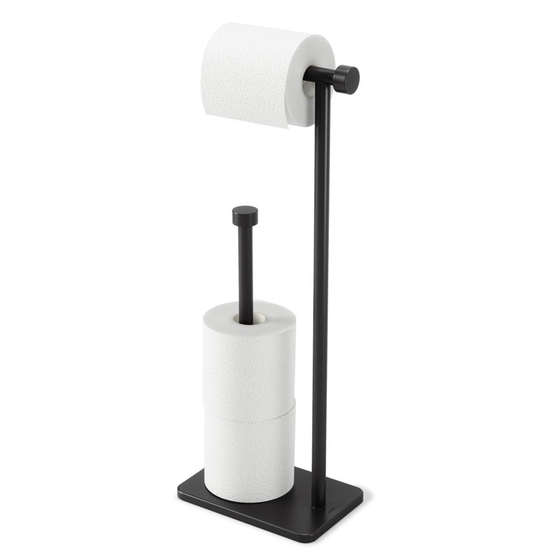 Porte-papier hygiénique sur pied Cappa PTH, Noir