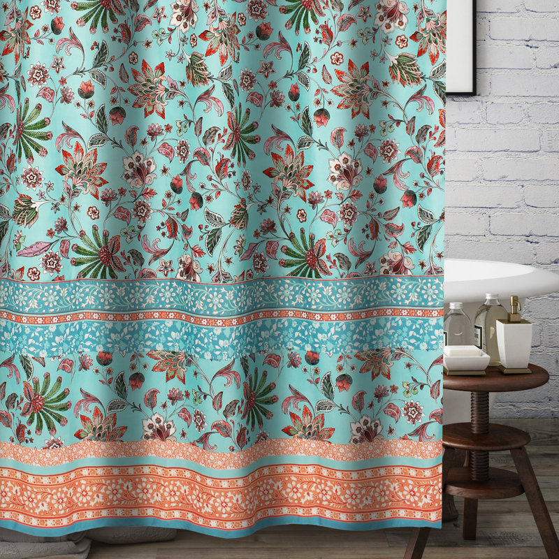 Rideau de douche Audrey, Turquoise