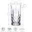 RCR Crystal - Orchestra Cut Glass Whiskey Tumblers and Highball Cocktail Glasses - 340ml, 396ml