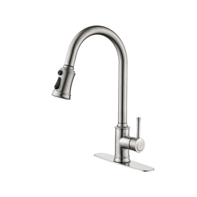 Brushed Nickel Kitchen Faucet With Pull Down And Rust Construction Stainless Steel Out Dirt Coating In
