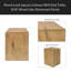 Table de bout à colonne carrée à l'apparence de bois MGO, H 18 po, finition vieillie d'aspect bois, mélange avec différentes hauteurs, utilisation à l'intérieur ou à l'extérieur-864299684
