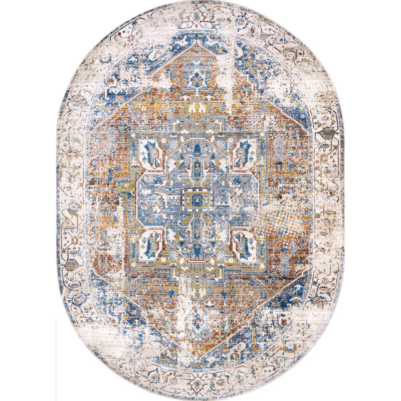 Moreta Oriental Indoor Rug, Oval 4' x 6'