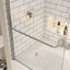 Pare-baignoire pivotant avec verre trempé de 1/4 po et barre à serviettes