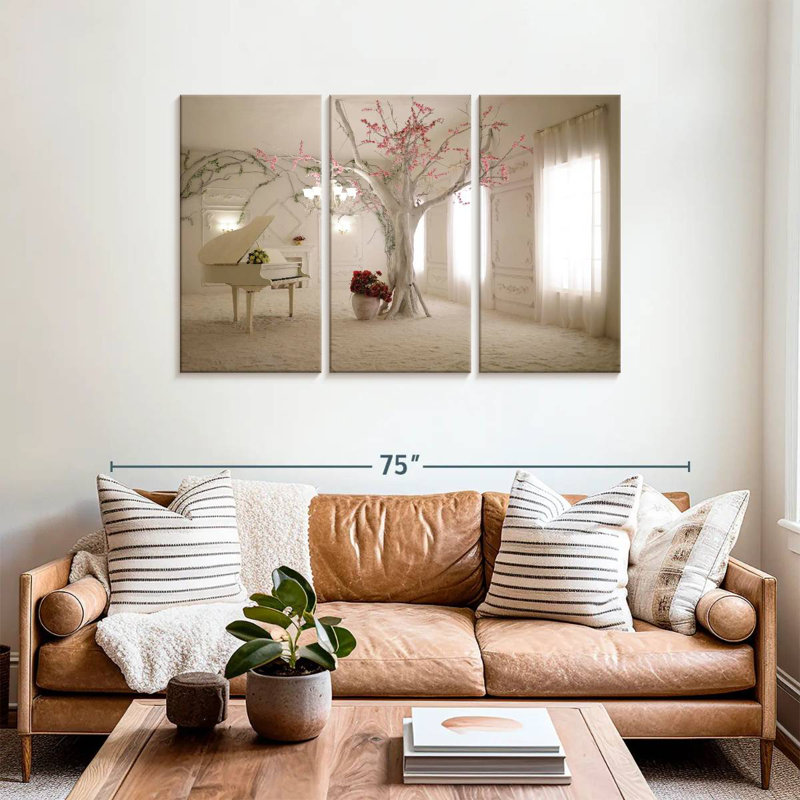 Abarca Spring Themed Piano Room, 36" H x 57" W