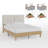 3-Piece Modern Bedroom Set With Upholstered Platform Bed & 2 Industrial Nightstands Space-Saving Furniture Bundle For Apartments & Small Rooms-124934850-124934851