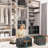 Collapsible Storage Bins with Lids - Stackable Storage Bins with Wheels, Plastic Storage Cabinet for Easy Organization, Green