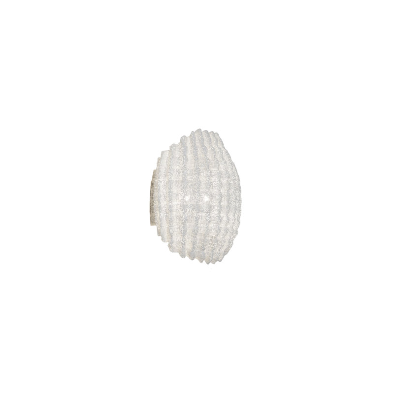 Tati 1 - Light Flush Mounted Sconce, 9" H x 7.5" W x 5.9" D, White, Yes