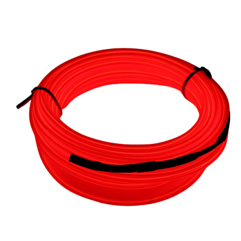  6FT Wearable Neon Glow String Light with Clip – Flexible Nighttime Safety & Party Decoration, Red