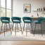 Swivel Bar Stools With Breathable Cotton And Linen Soft Cushions, Metal Frames Without Rust