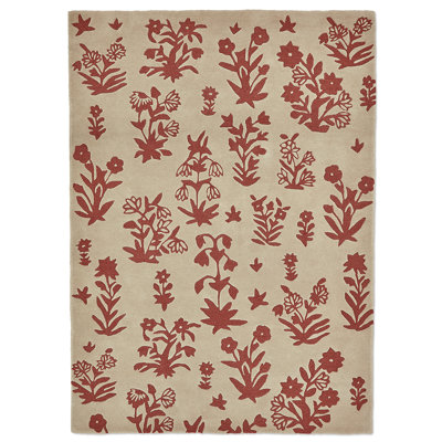 Wool Floral Area Rug