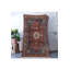 Tapis décoratif rétro rouge-bleu à motif traditionnel-2091021100