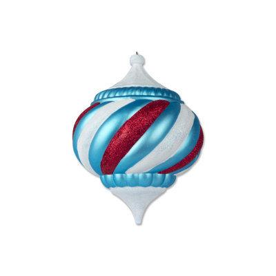12'' Geometric Shatterproof Onion Ornament