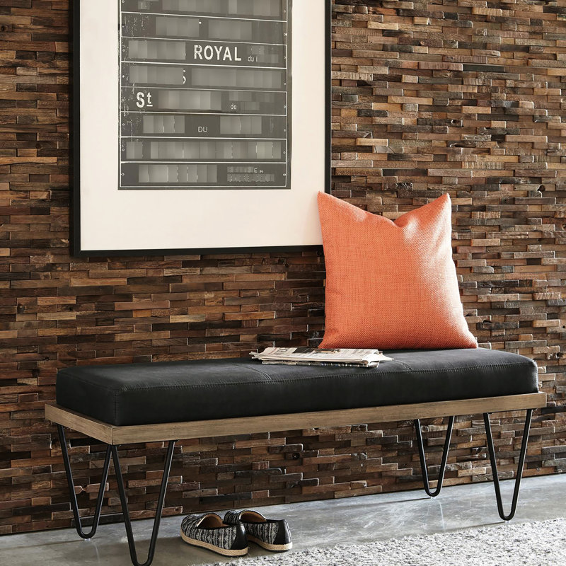 Evadale Polyester Upholstered Bench