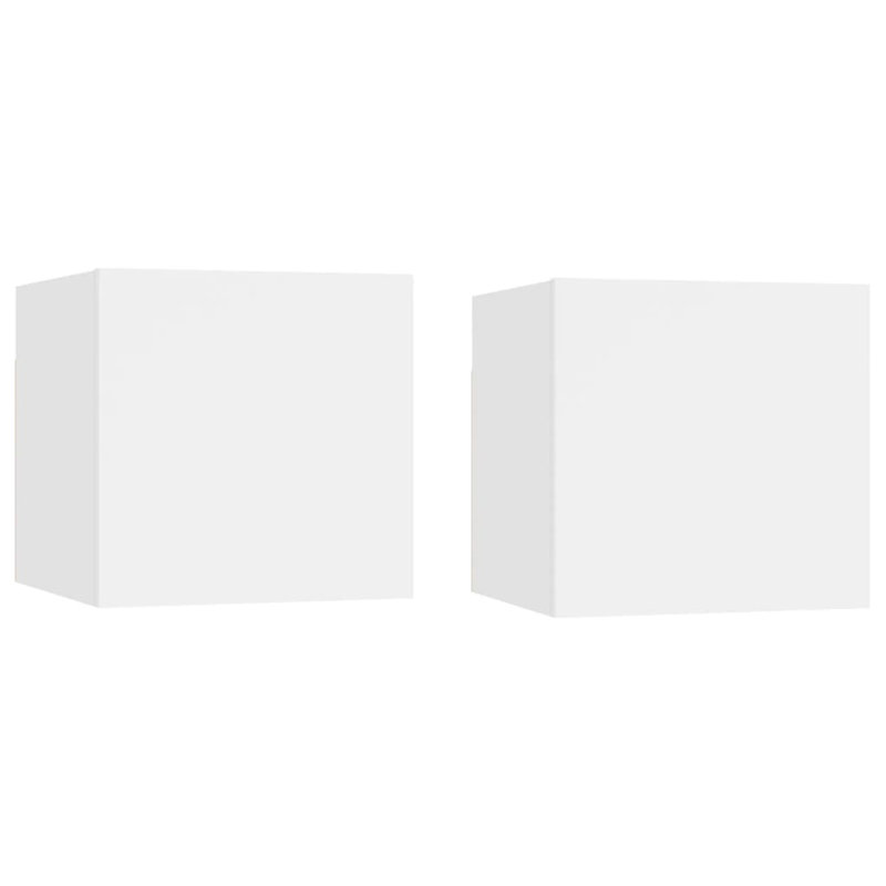 Drayden 30.5 cm W Bedside Table, White, Set of 2