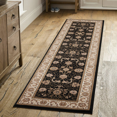 Tapis noir 2 pi 7 po x 9 pi 10 po Manchester