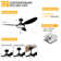 Capria 52" Ceiling Fan with LED Light and remote control