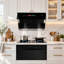 Brano 30" Black Under Cabinet Range Hood With 900 Cfm, Voice/gesture/touch Control, Side-draft Design & Ducted/ductless Convertible - For Under-cabinet Modern Kitchens