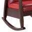 Chaise berçante rouge et espresso