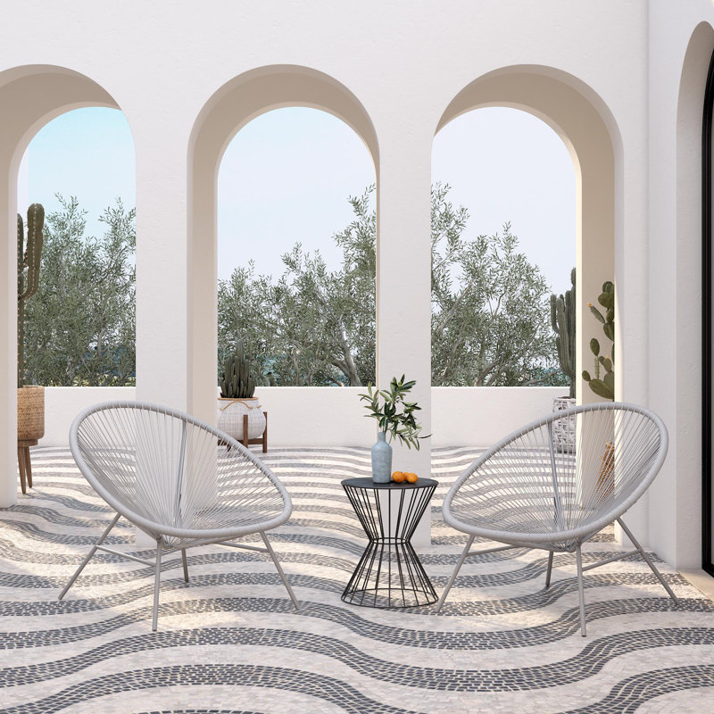 Steel Outdoor Lounge Chair, Dark Grey