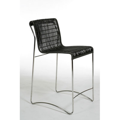 Joseba Wicker Counter Stool with Steel Frame