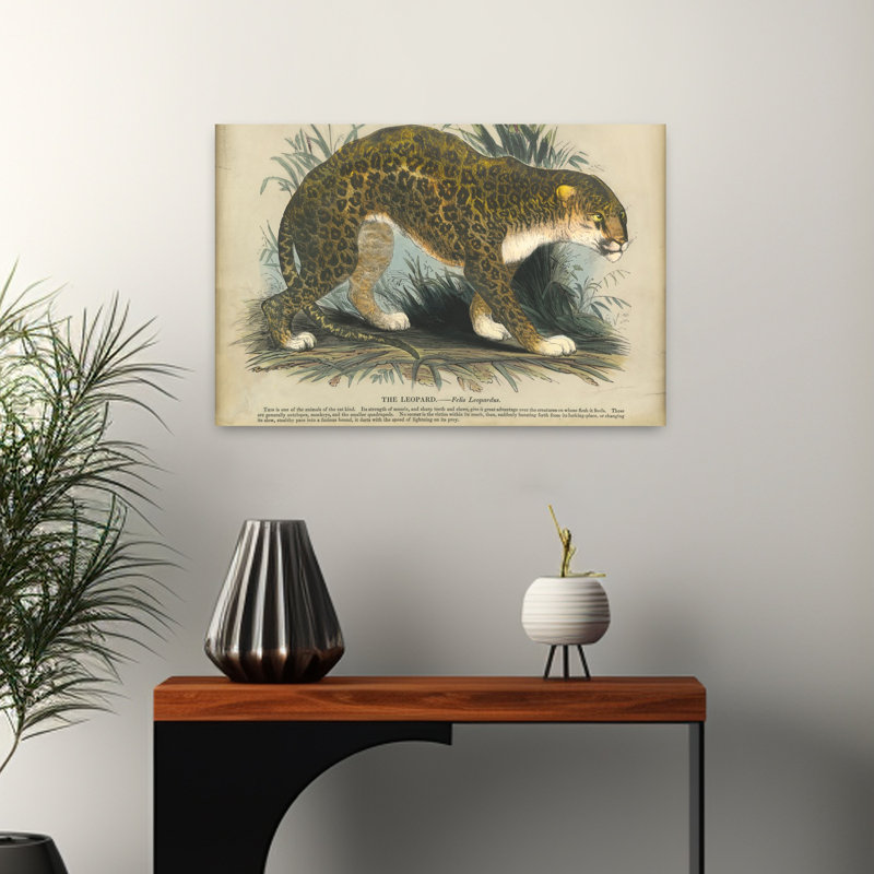 Léopard - reproduction d'art à la demande sur toile, H 16 po x l 24 po