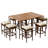 8 - Person Acacia Patio Dining Set with Rectangular Table