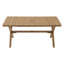 Table de salle à manger rectangulaire extérieure en bois d'acacia