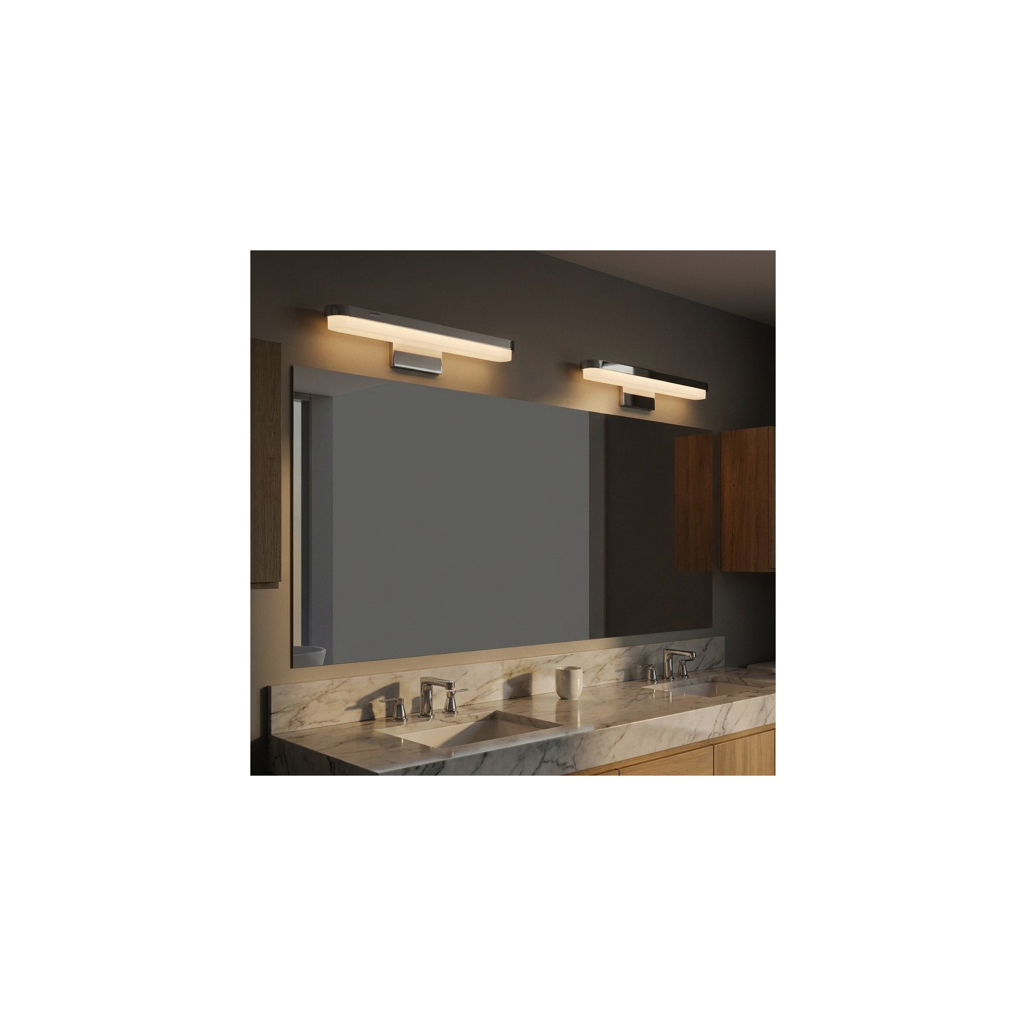 Briar Vanity Light, 5" H x 18" W x 4" D, Chrome