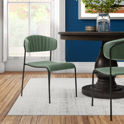 19'' H Tufted Velvet Upholstered Side Chair