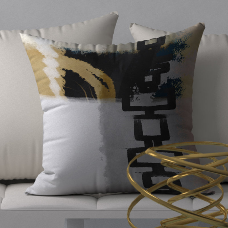 Housse de coussin décorative carrée lisse et facile à insérer, H 18 po x l 18 po