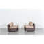 Ensemble de 2 chaises d'extérieur sans accoudoirs de 28 po de large avec coussins (ensemble de 2)