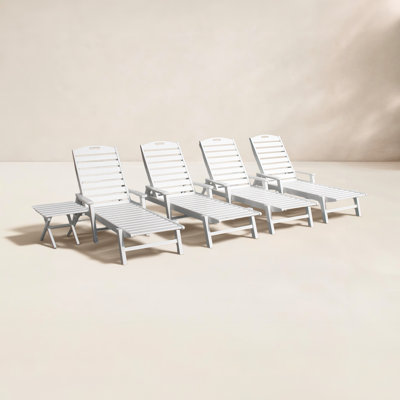 POLYWOOD® Nautical 27" Patio Chaise Lounge