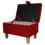 50.8cm Wide Rectangle Solid Colour Footstool Ottoman with Storage
