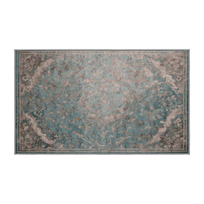 Machine Washable Gray Area Rug