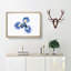 An Iris Flower In Blue - Picture Frame Painting Print-56628449-56628450