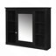 Armoire de rangement murale pour salle de bain, armoire à pharmacie, armoire de salle de bain moderne avec miroir, armoire à miroir avec 6 tablettes ouvertes (meuble-lavabo non inclus)