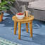 Table d'appoint d'extérieur en bois d'acacia 16 po, finition teck-940531801-940531802