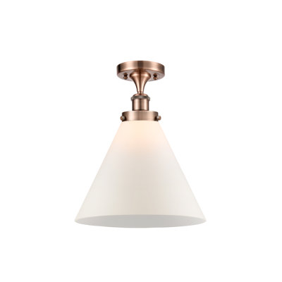 Plafonnier semi-encastré 1 lumière Ballston Urban Cone