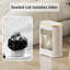Poubelle à couvercle escamotable mince de 1,8 gallon pour salle de bain, chambre à coucher, salle de lavage et bureau à domicile, poubelle avec doublure intérieure (blanc)-129183996